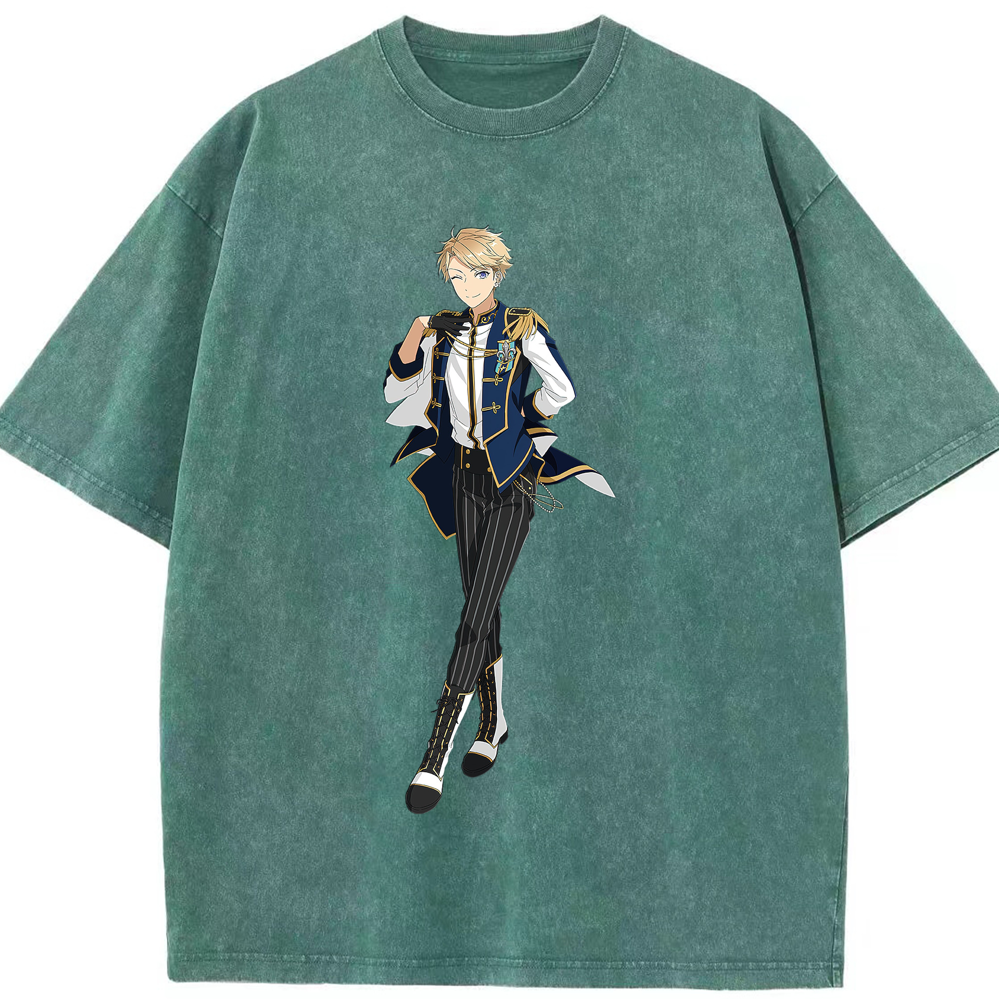 （画像用） あんさんぶるスターズ! Ensemble Stars 綿100% ヴィンテージ風 半袖Tシャツ（フロントプリント）